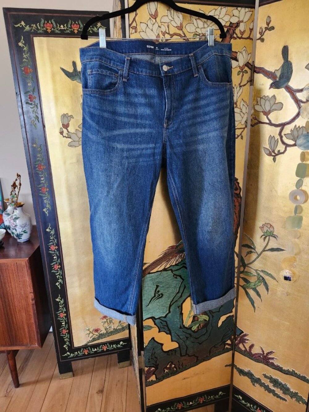 Mid-Rise Wow Boyfriend Straight Jeans (16 petite)